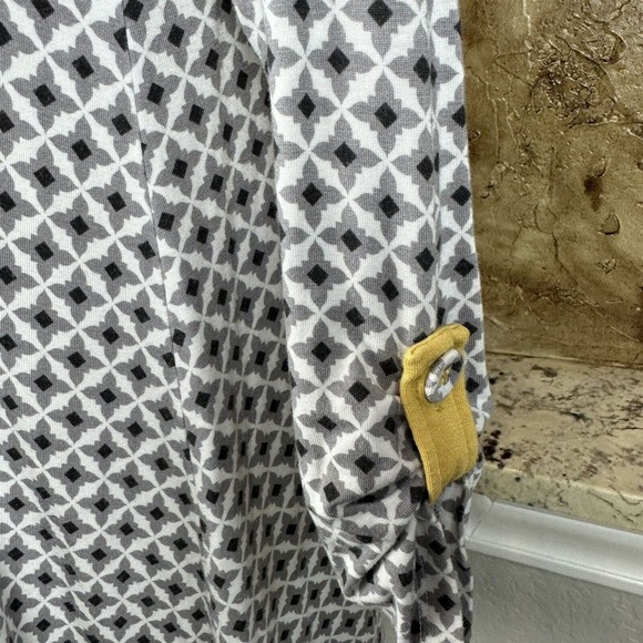 Matilda Jane Gray White Tunic 3/4 Length Sleeves Top Shirt Women's Small S‎ - Picture 2 of 5